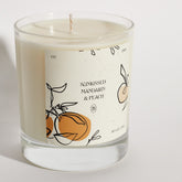 Boujie Sun-kissed Peach and Mandarin jar candle, handmade with natural soy wax – front view.